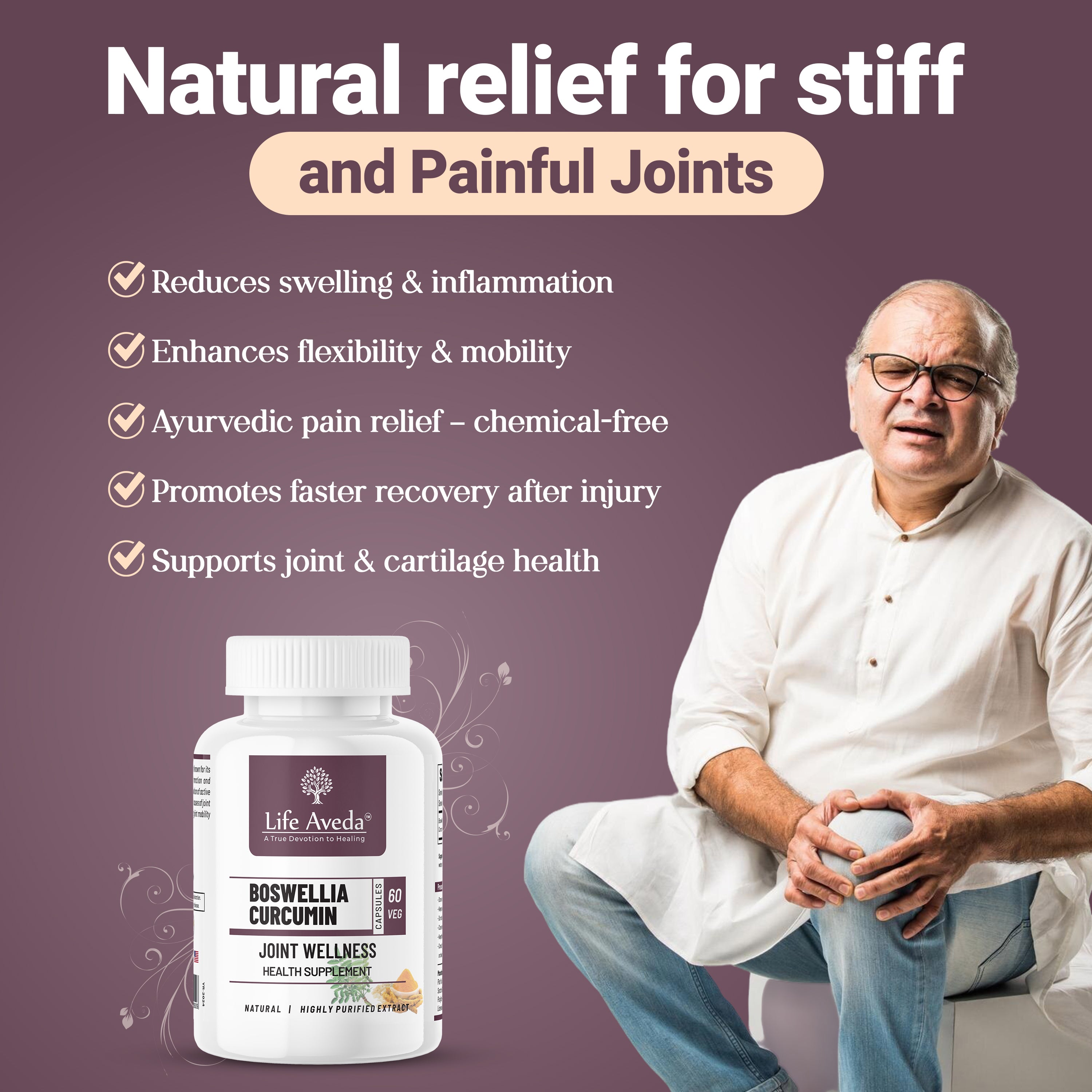 Boswellia Curcumin + Artho-Aid Oil | Support Joint Flexibility, Comfort & Mobility Naturally