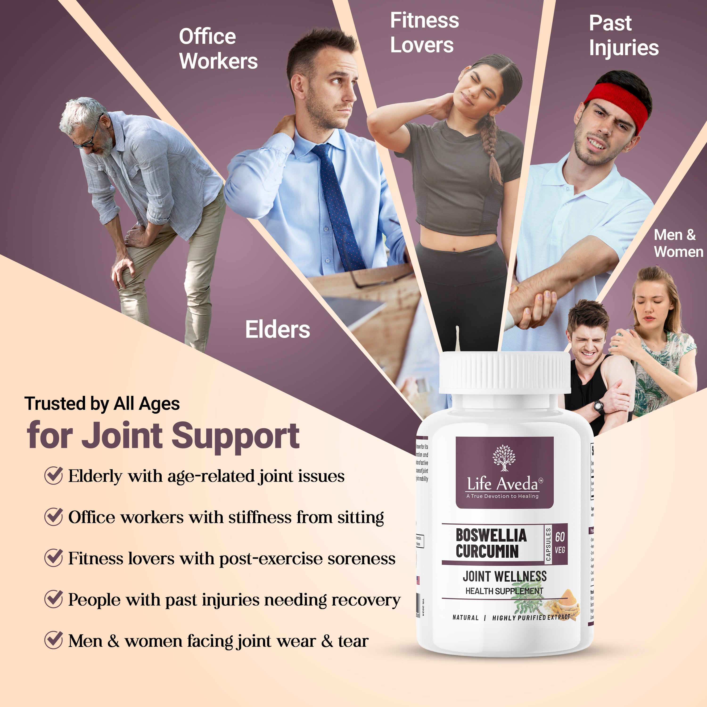 Boswellia Curcumin + Artho-Aid Oil | Support Joint Flexibility, Comfort & Mobility Naturally