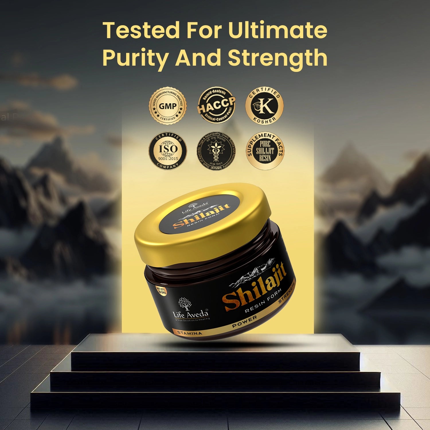 Certified himalayan shilajit resin - Life Aveda