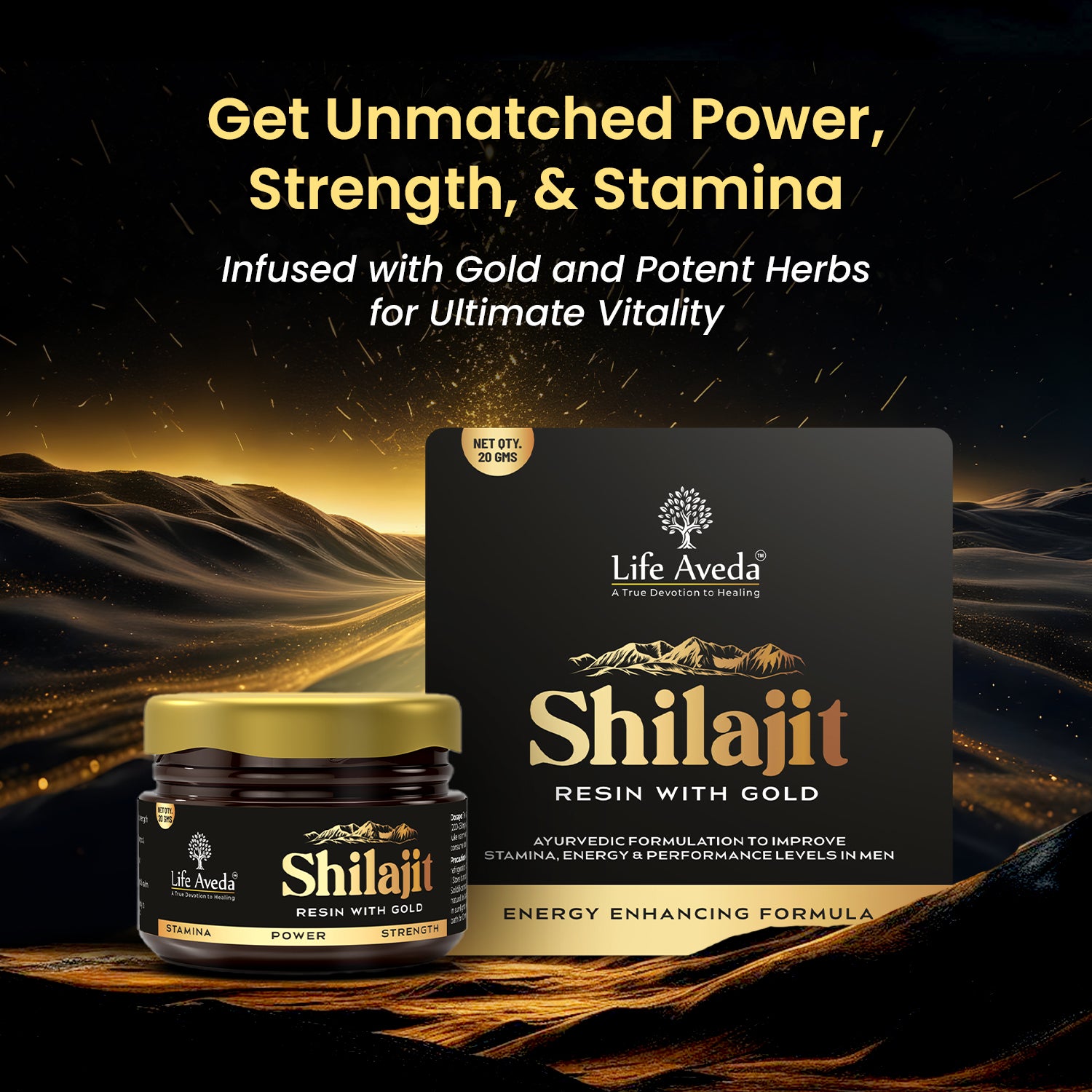 Shilajit Resin with Gold