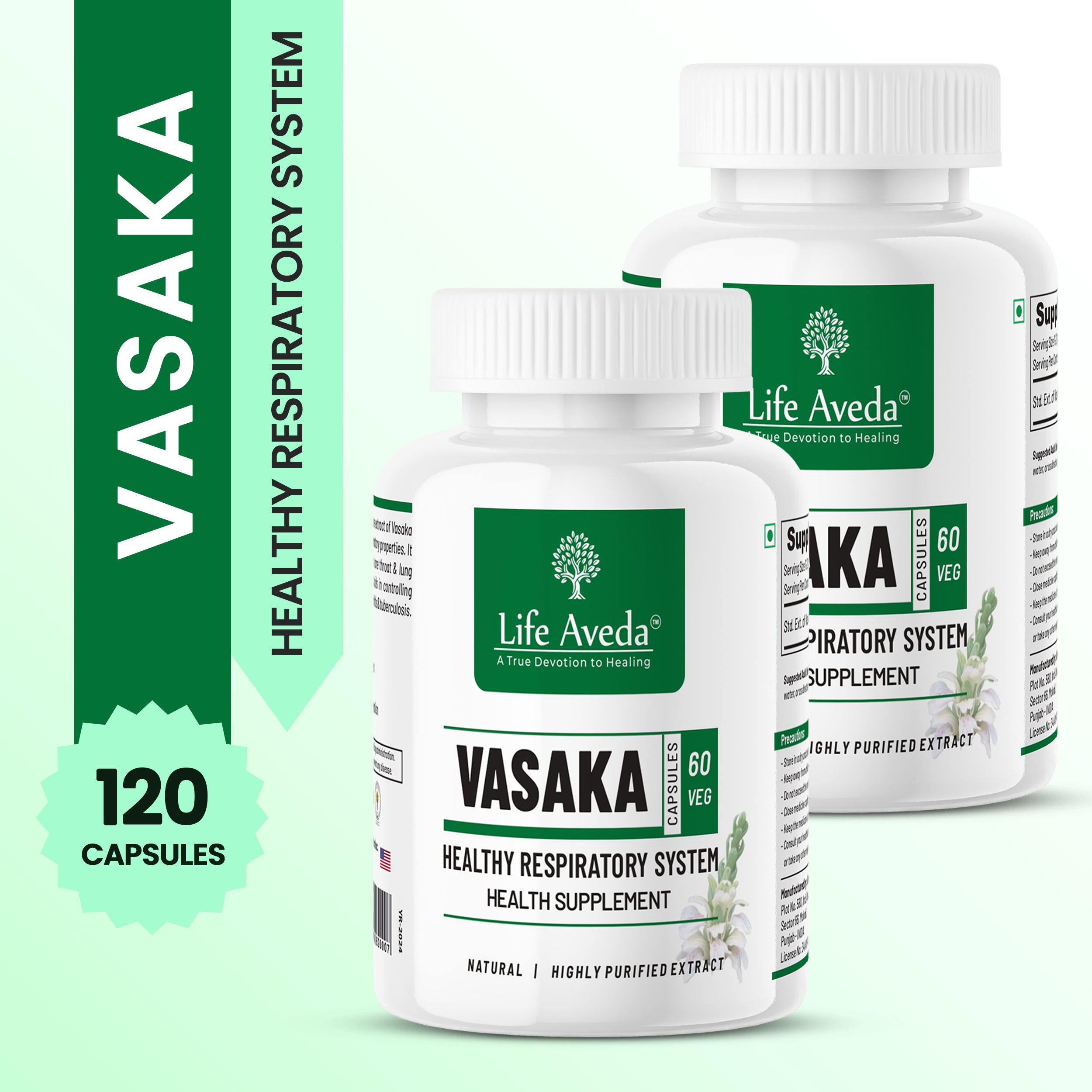 Vasaka Capsules – Ayurvedic Support for Healthy Lungs & Airways