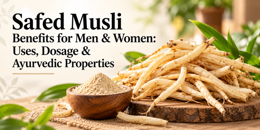 Safed Musli Benefits: Uses, Dosage &amp; Ayurvedic Properties