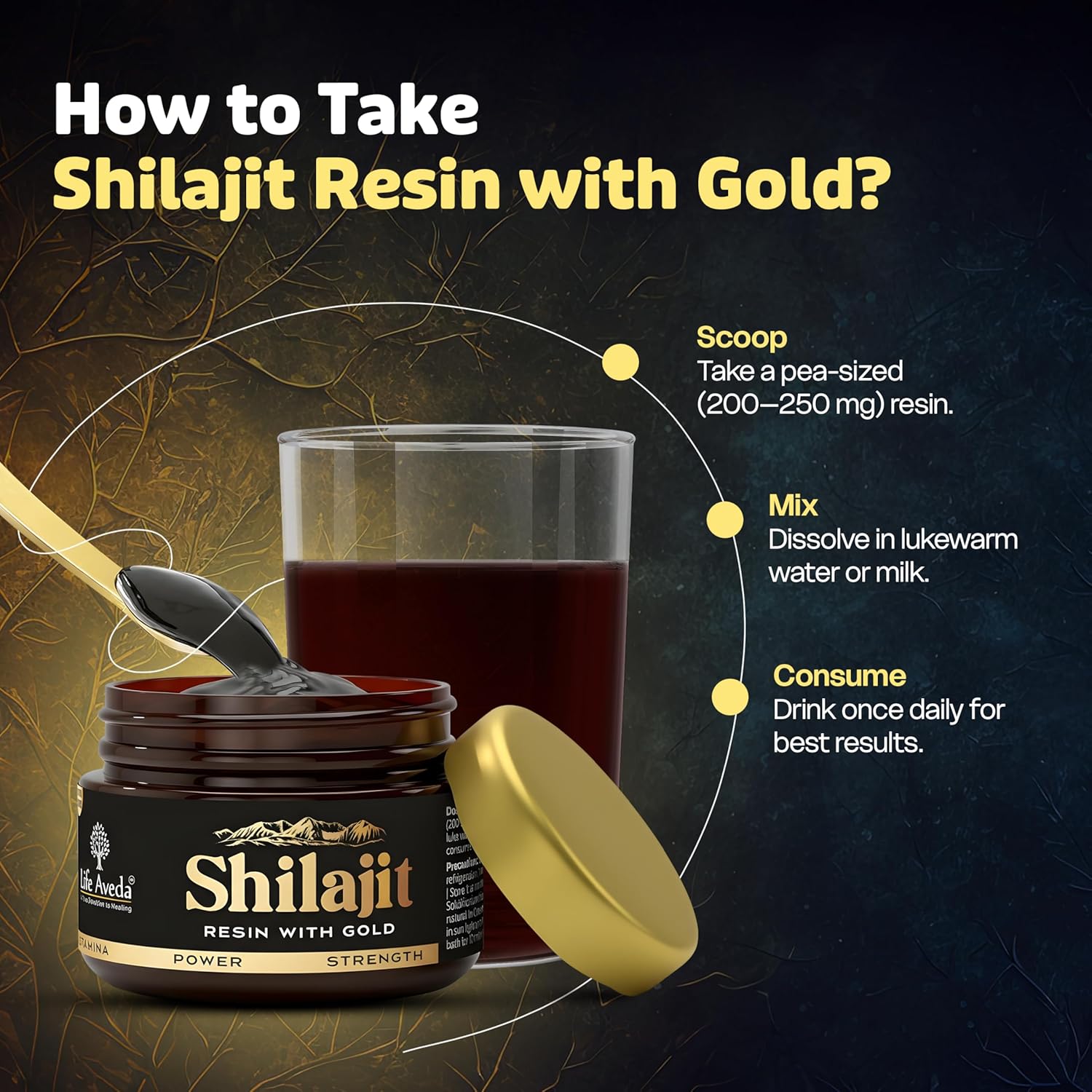 Shilajit Resin with Gold