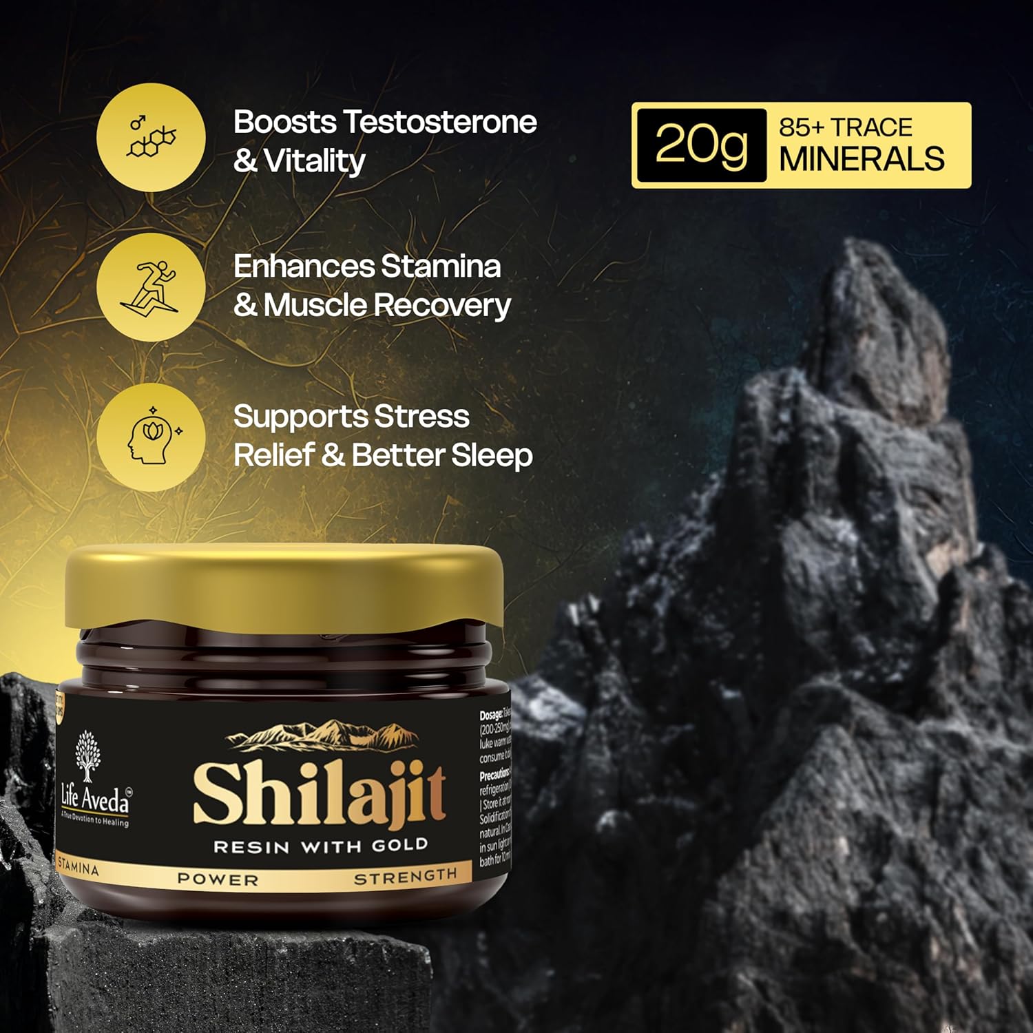 Shilajit Resin with Gold