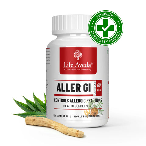 Clinically Proven Ayurvedic Capsules for Allergic Reactions - Seasonal Cough, Cold, Runny Nose, Watery Eyes and Sneezing