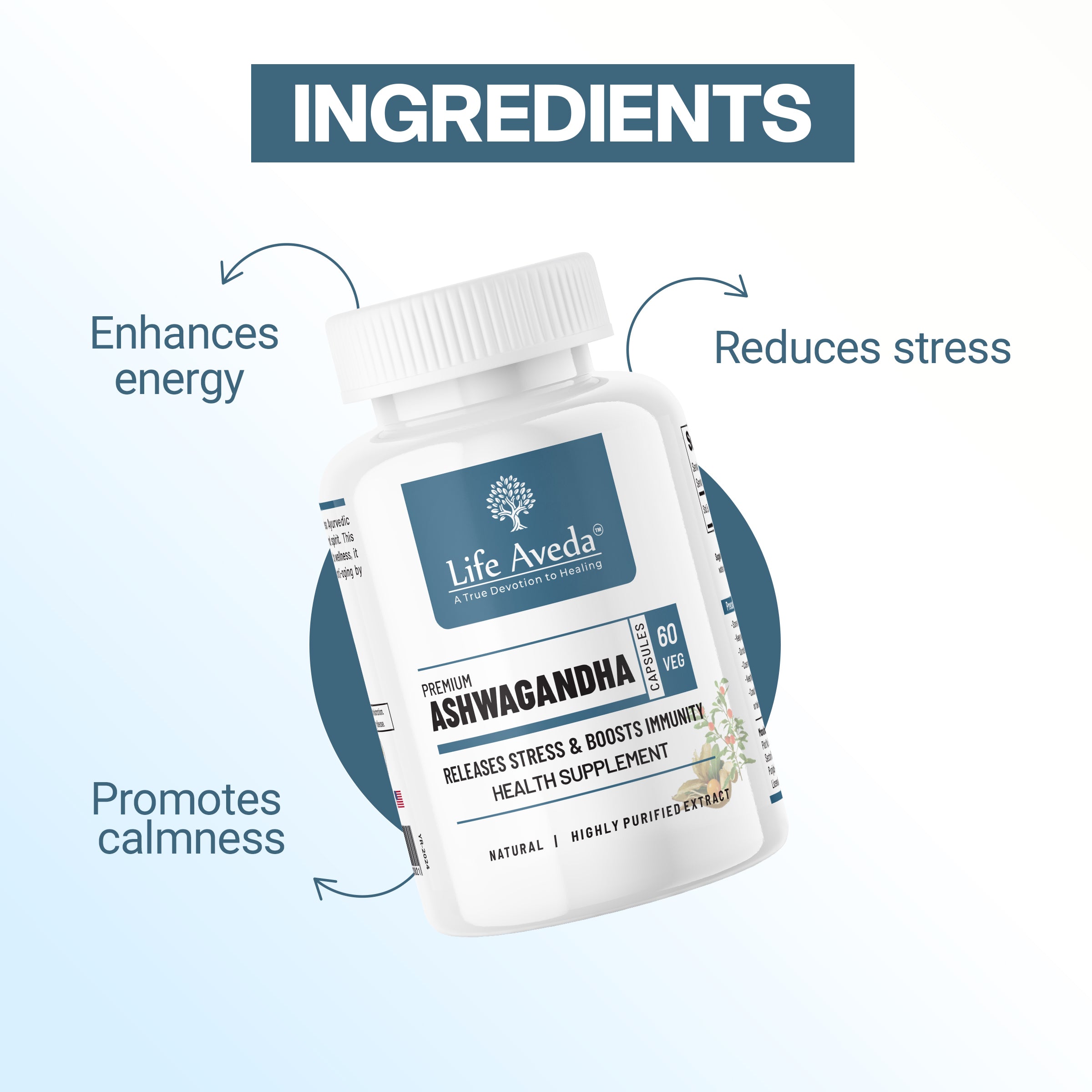 Premium Ashwagandha Capsules – Ayurvedic Support for S t r e s s Relief, Strength & Restful Sleep