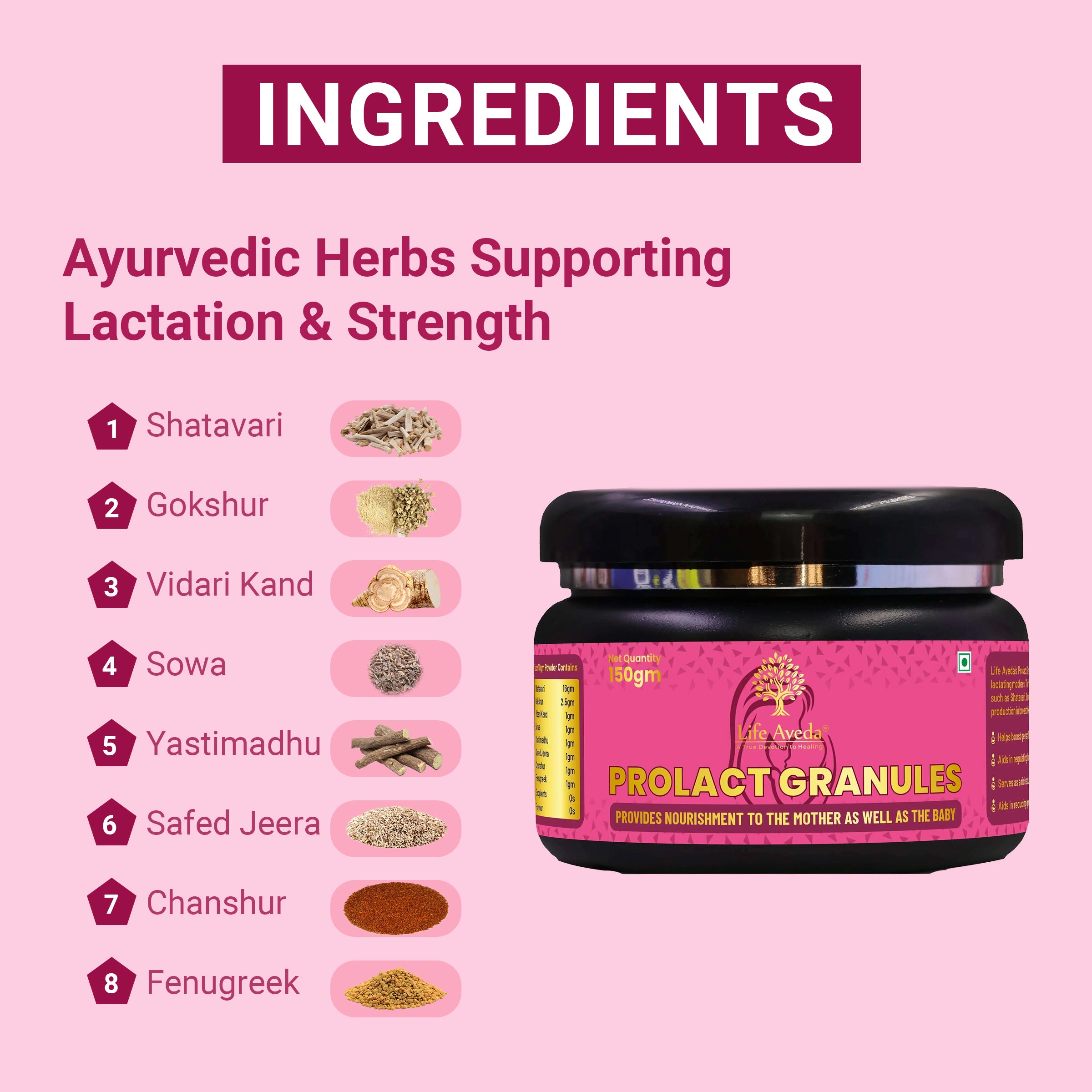 Prolact Granules- Natural Support for Lactation, Strength & Postnatal Wellness