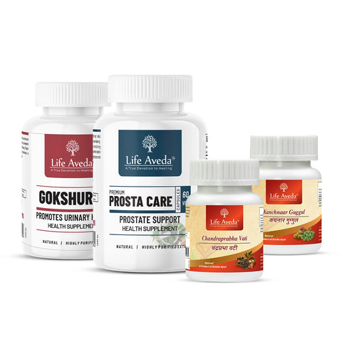 Prosta Care + Chandraprabha Vati + Kanchnaar Guggul + Gokshur
