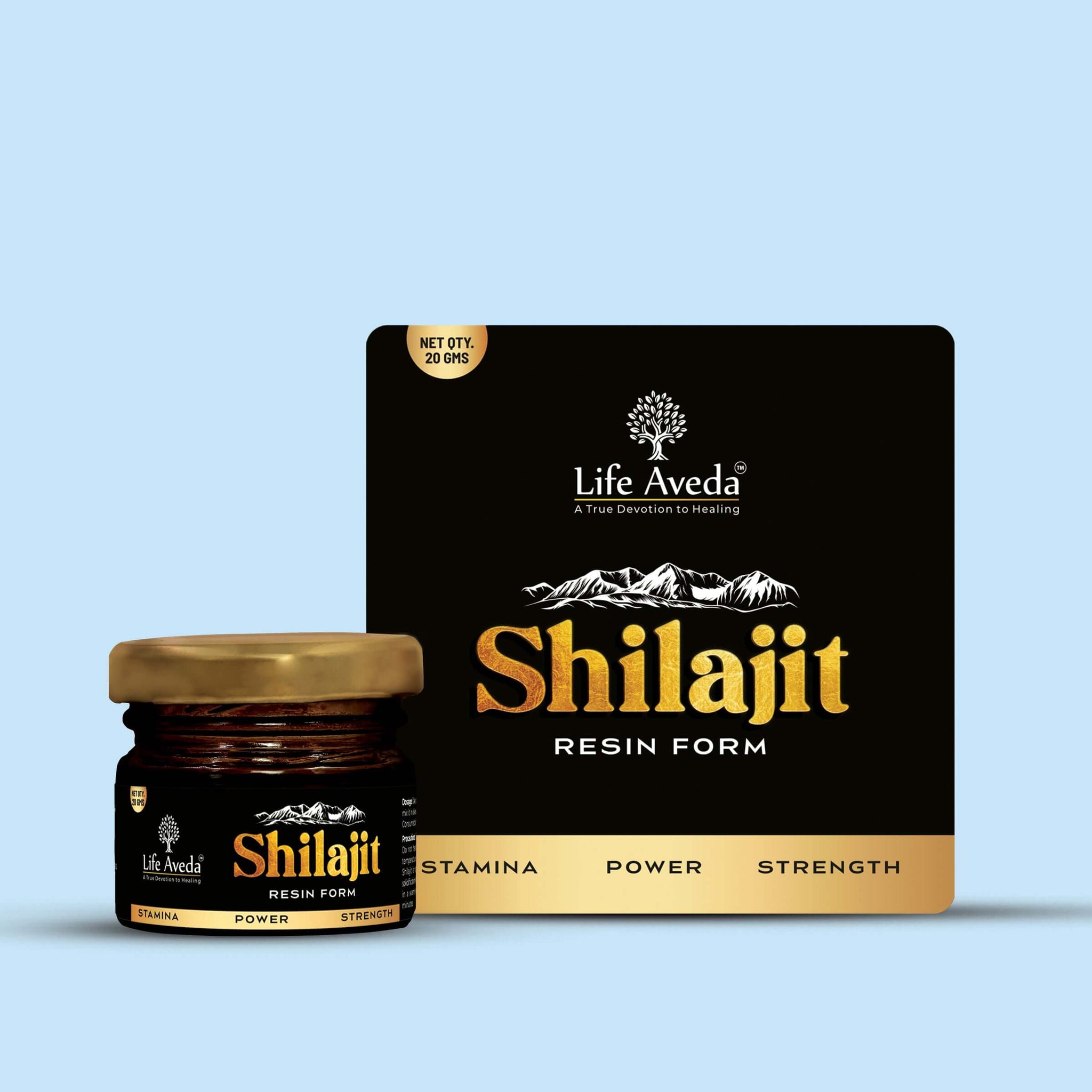 Life Aveda's Shilajit Resin | Extracted from the highest ranges of Himalaya | Highest Fulvic Acid