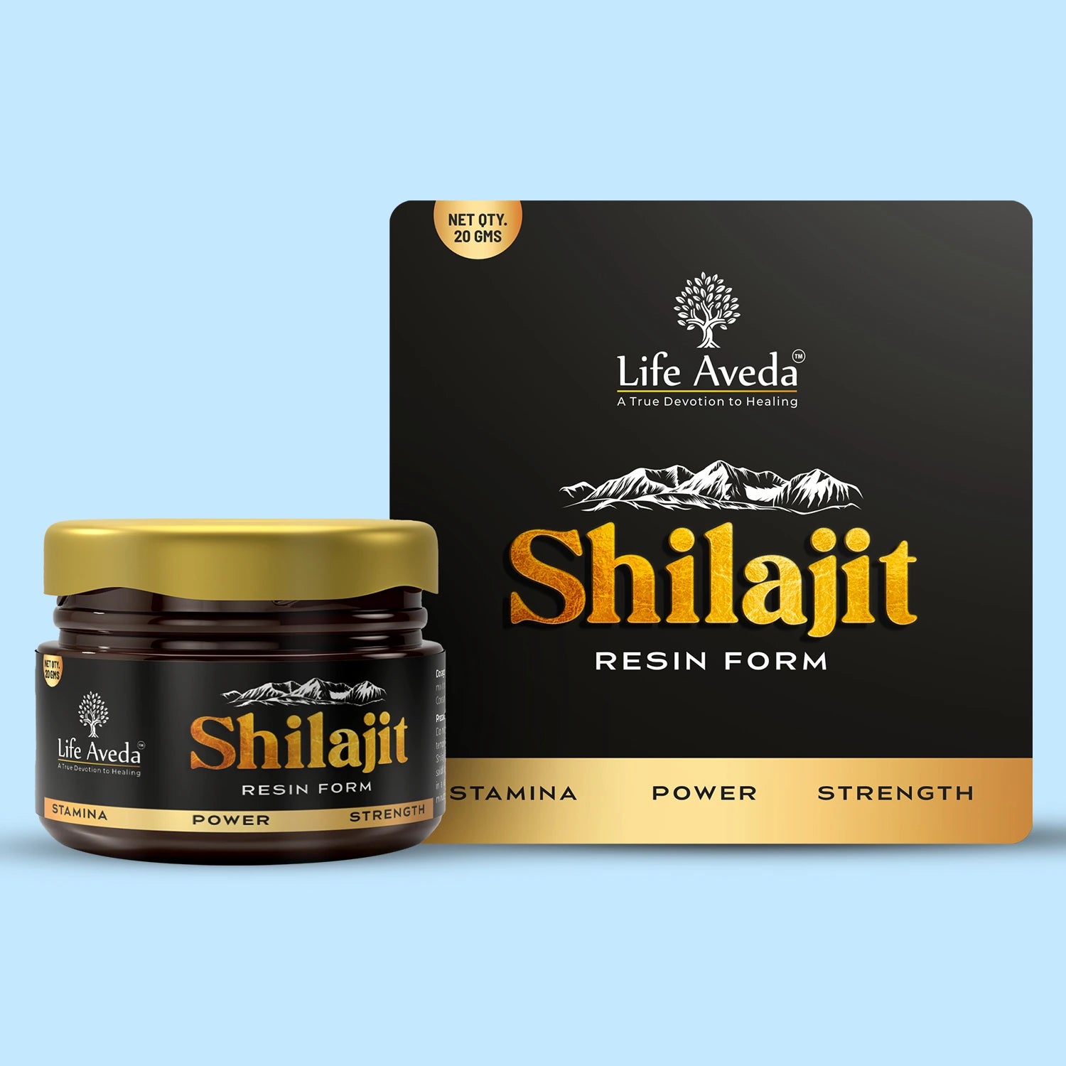 Life Aveda's Shilajit Resin | Extracted from the highest ranges of Himalaya | Highest Fulvic Acid