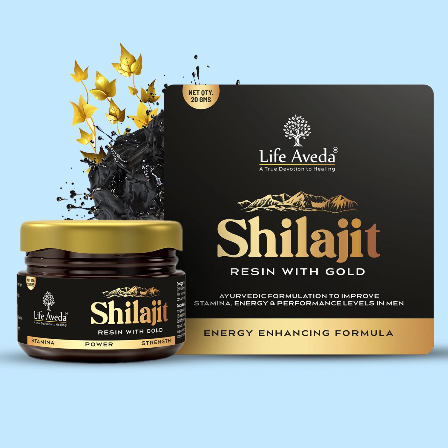 Shilajit Resin with Gold