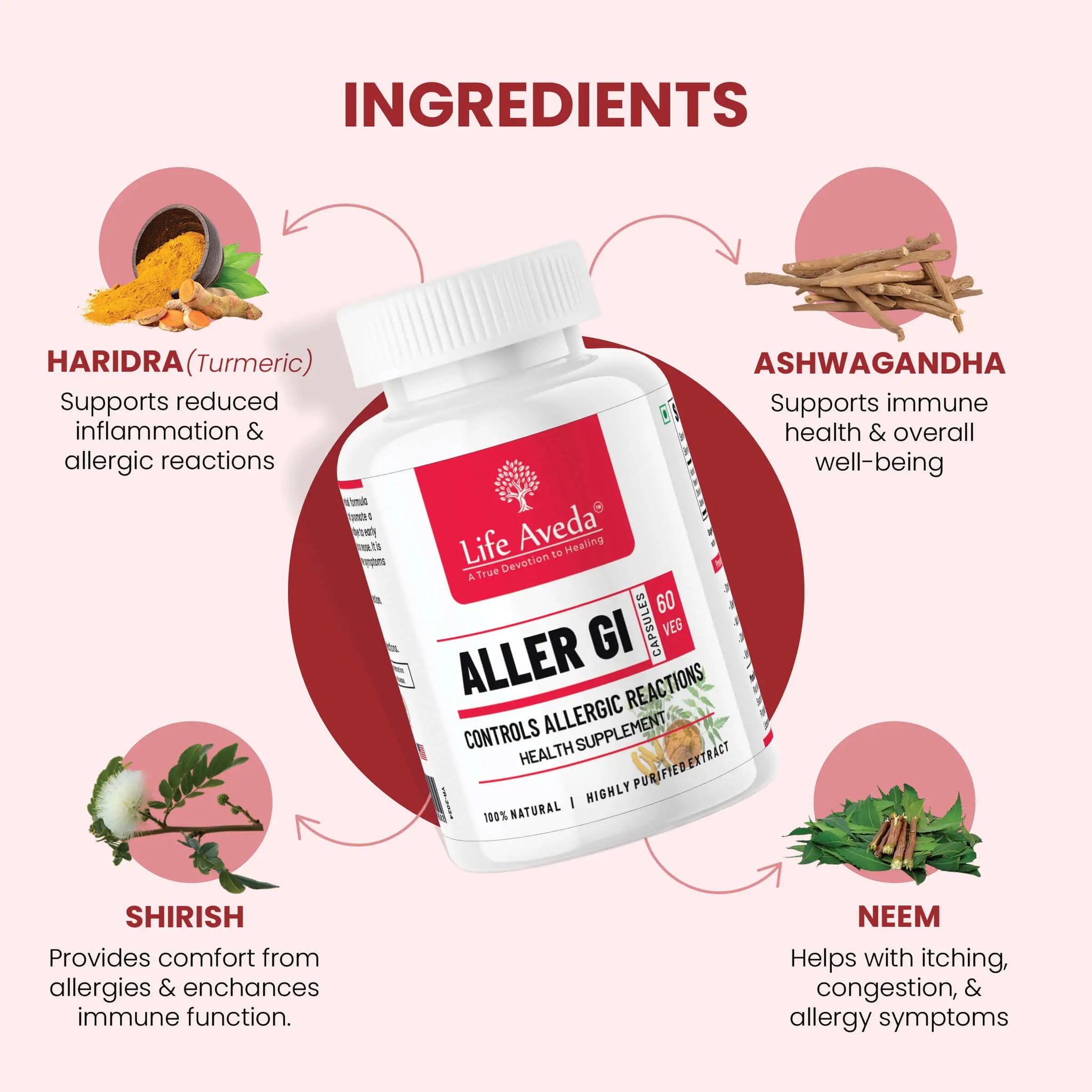 Ingredients used in Aller GI Capsules 