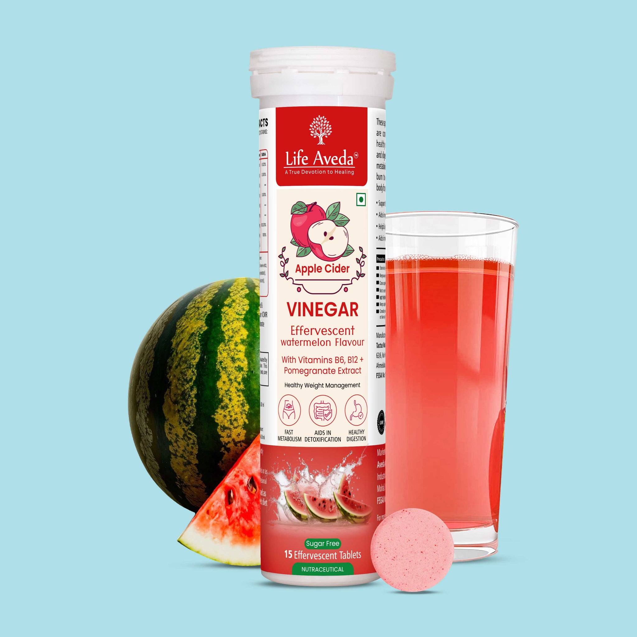 Apple cider vinegar (Effervescent) Tablets - 15tab