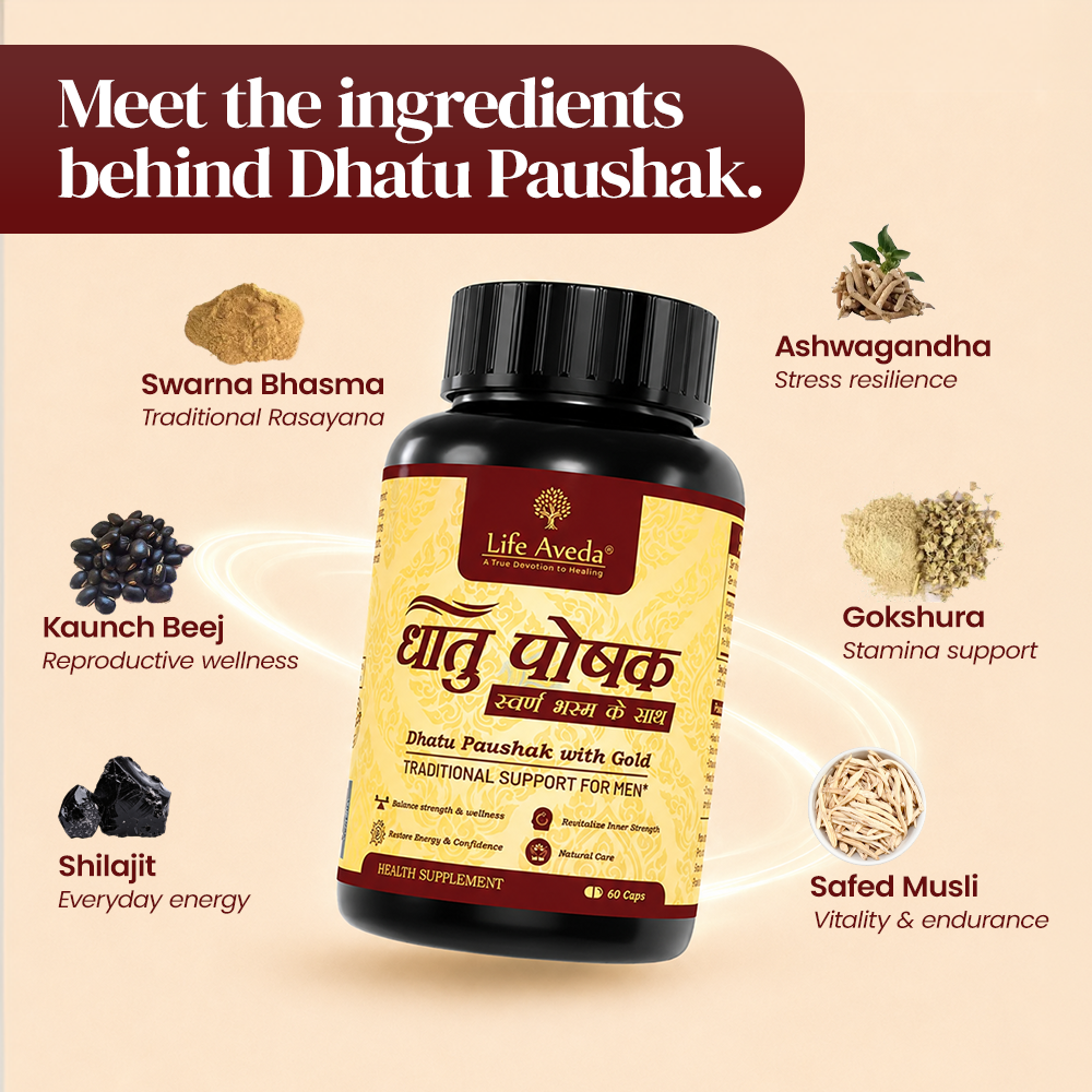 Dhatu Paushak with Gold – Ayurvedic Support for Men’s Vitality & Wellness