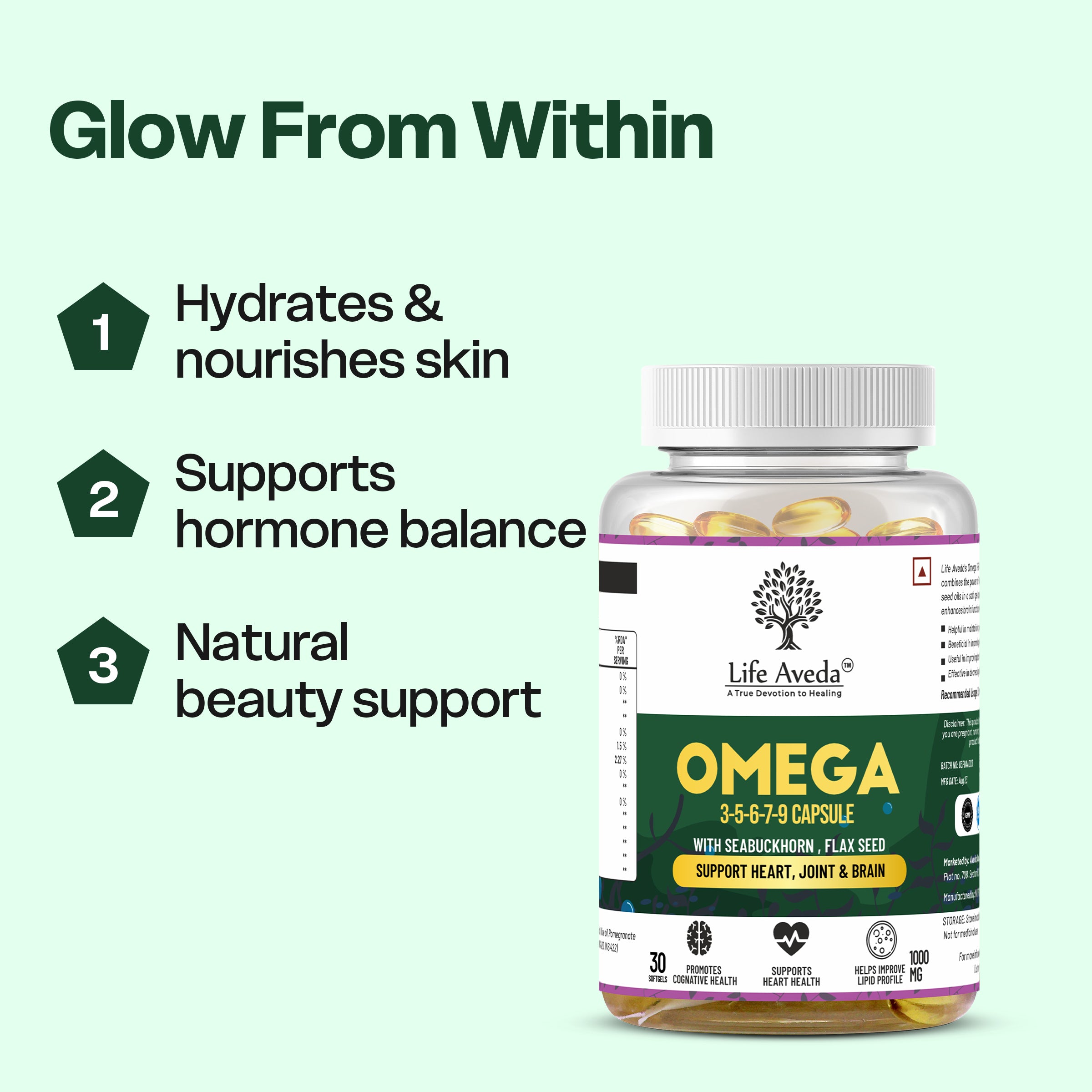 Omega-3-5-6-7-9 Complete Omega Nutrition for Heart, Skin and Joints