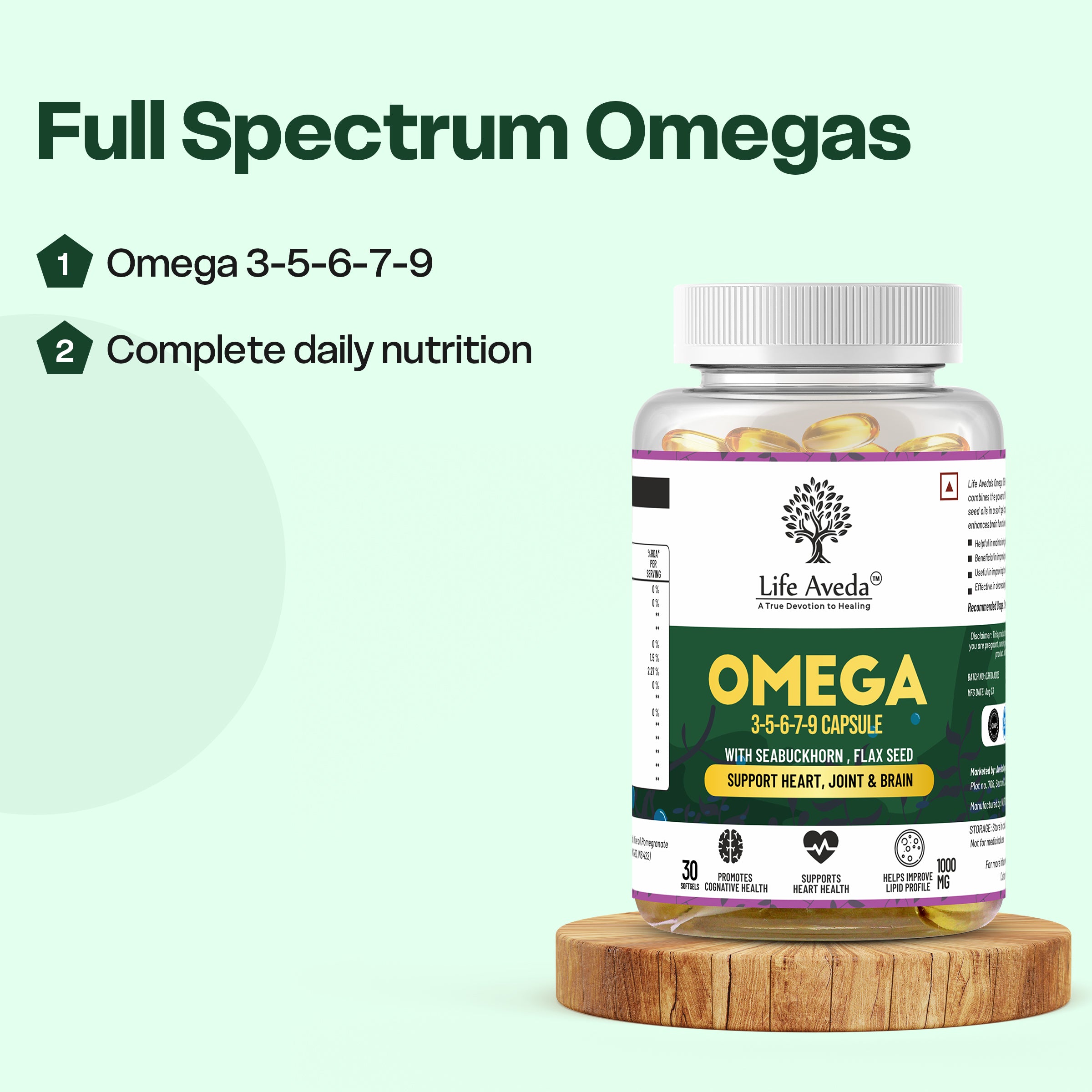 Omega-3-5-6-7-9 Complete Omega Nutrition for Heart, Skin and Joints