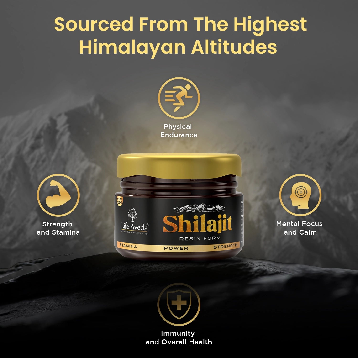 Pure shilajit for overall health - Life Aveda 