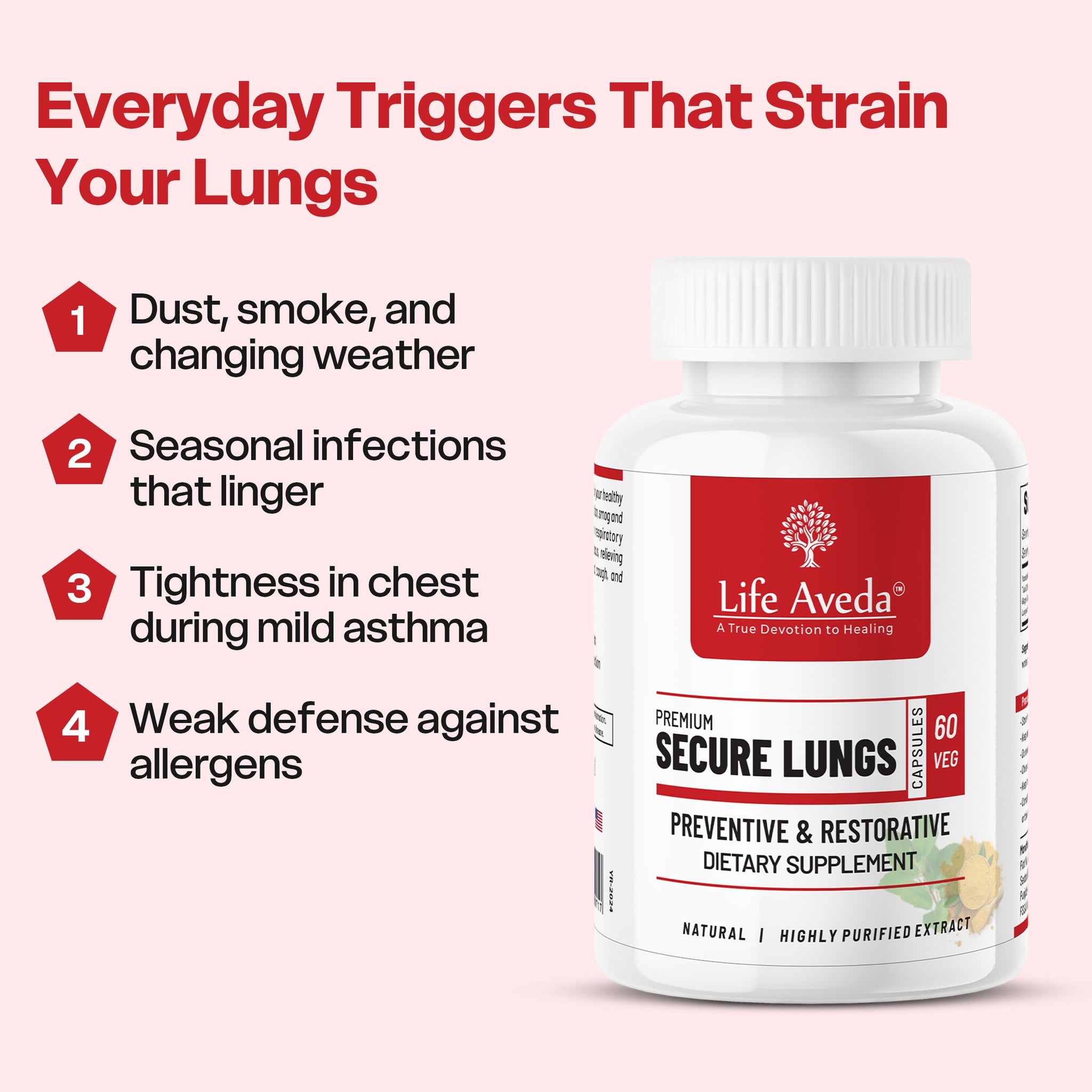 Secure Lungs – Ayurvedic Support for Healthy Breathing