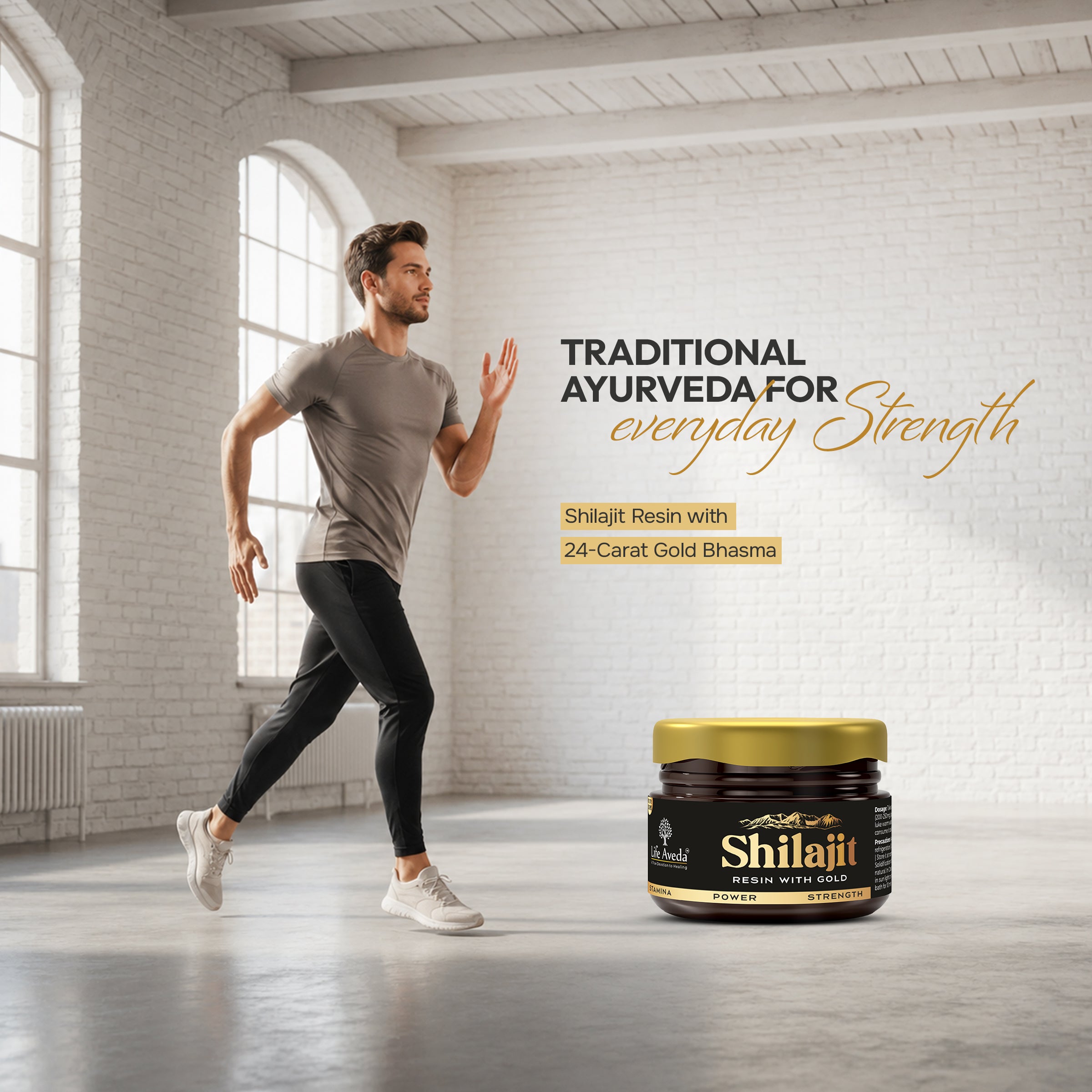 Shilajit Resin with Gold – Ayurvedic Support for Strength, Energy & Daily Wellness