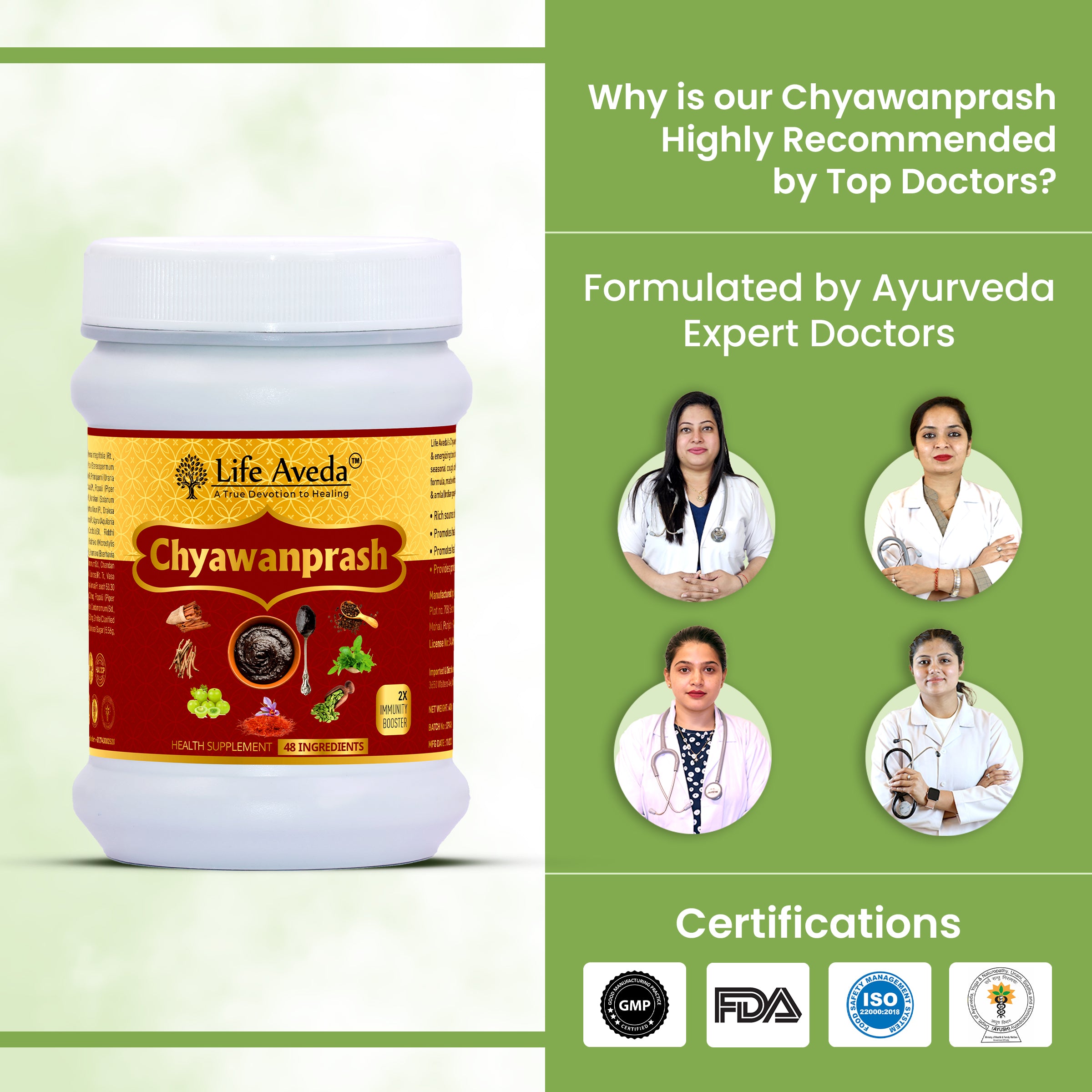 Life Aveda Chyawanprash Doctors Certifications