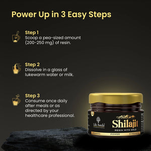 Steps to take shilajit resin gold - Life Aveda