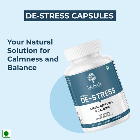 Premium De-Stress : Best Ayurvedic Medicine for Stress, Mental Fatigue & Anxiety