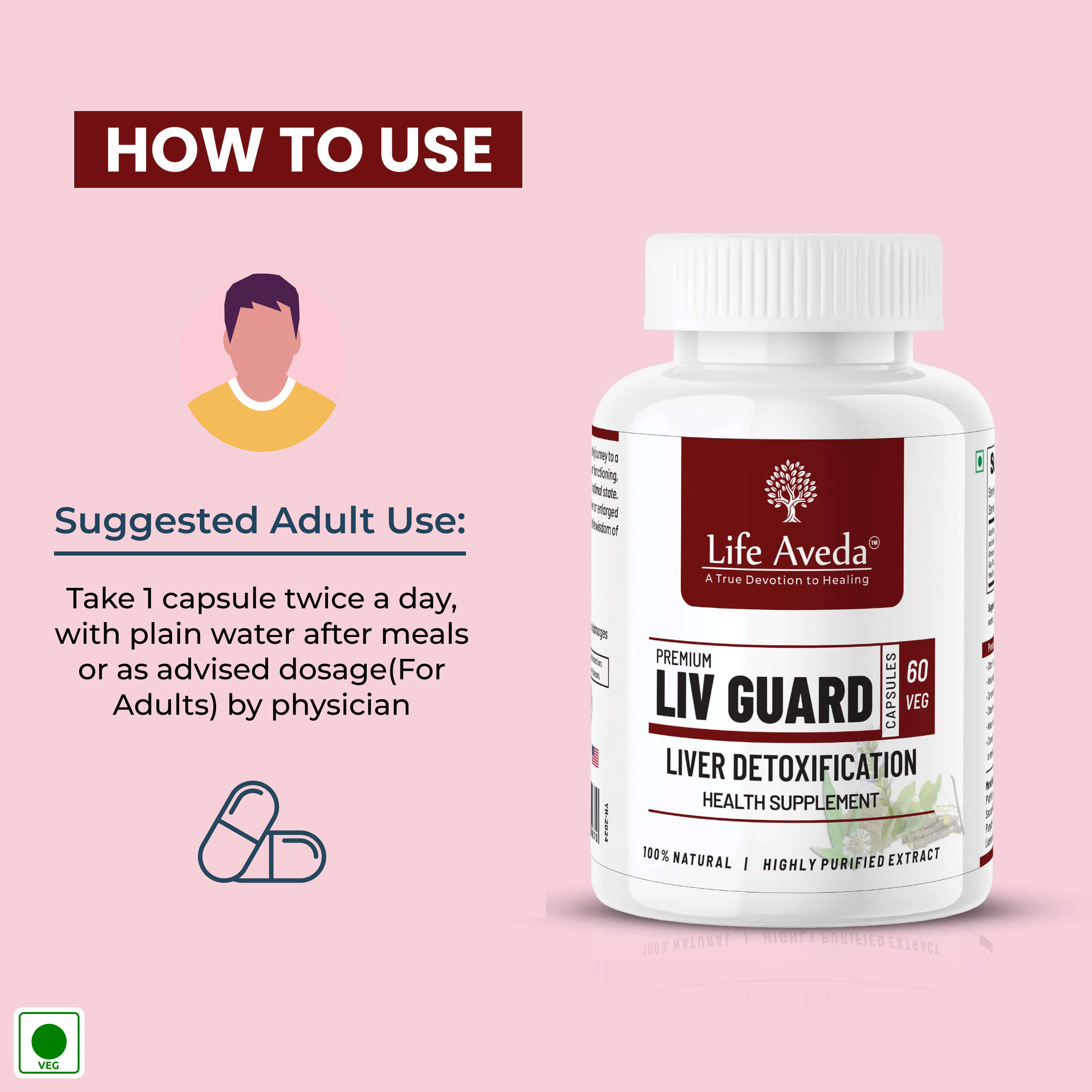 Premium Liv Guard Capsules : Ayurvedic Medicine for Liver Detox