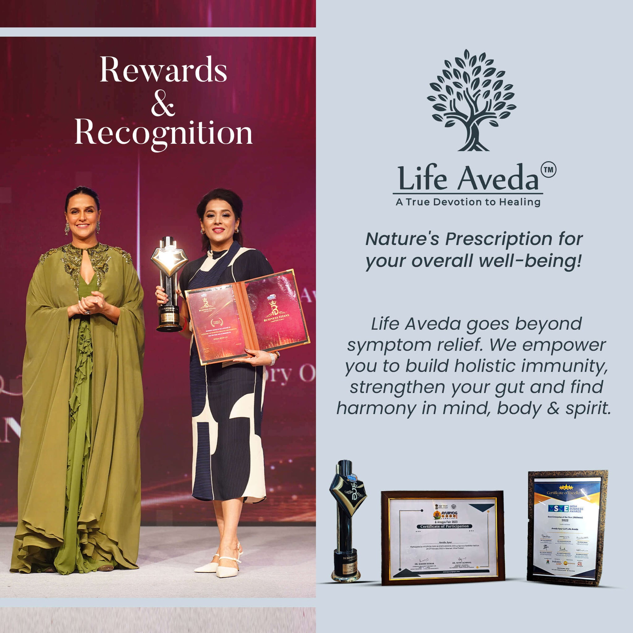 Life Aveda Premium Hair Vitals Brand Message