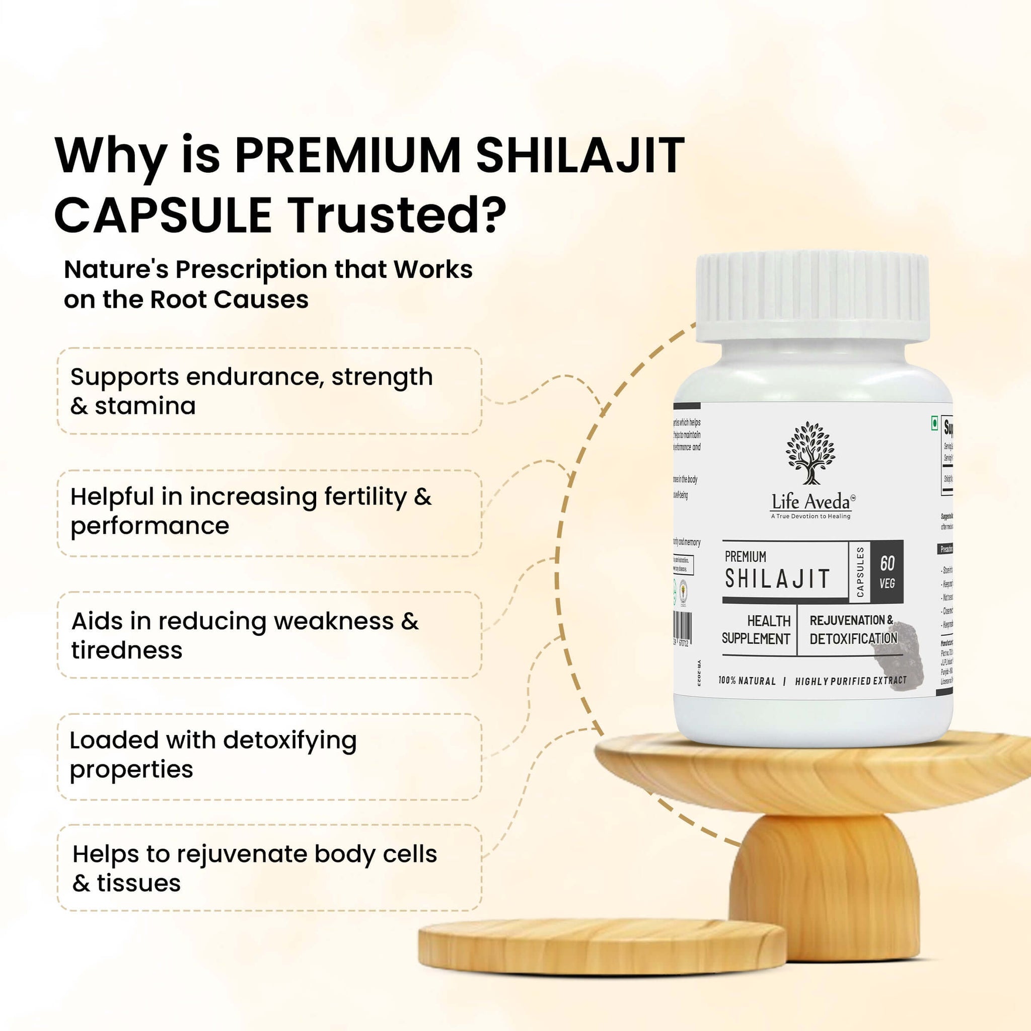 Life Aveda Premium Shilajit Capsule  Benefits