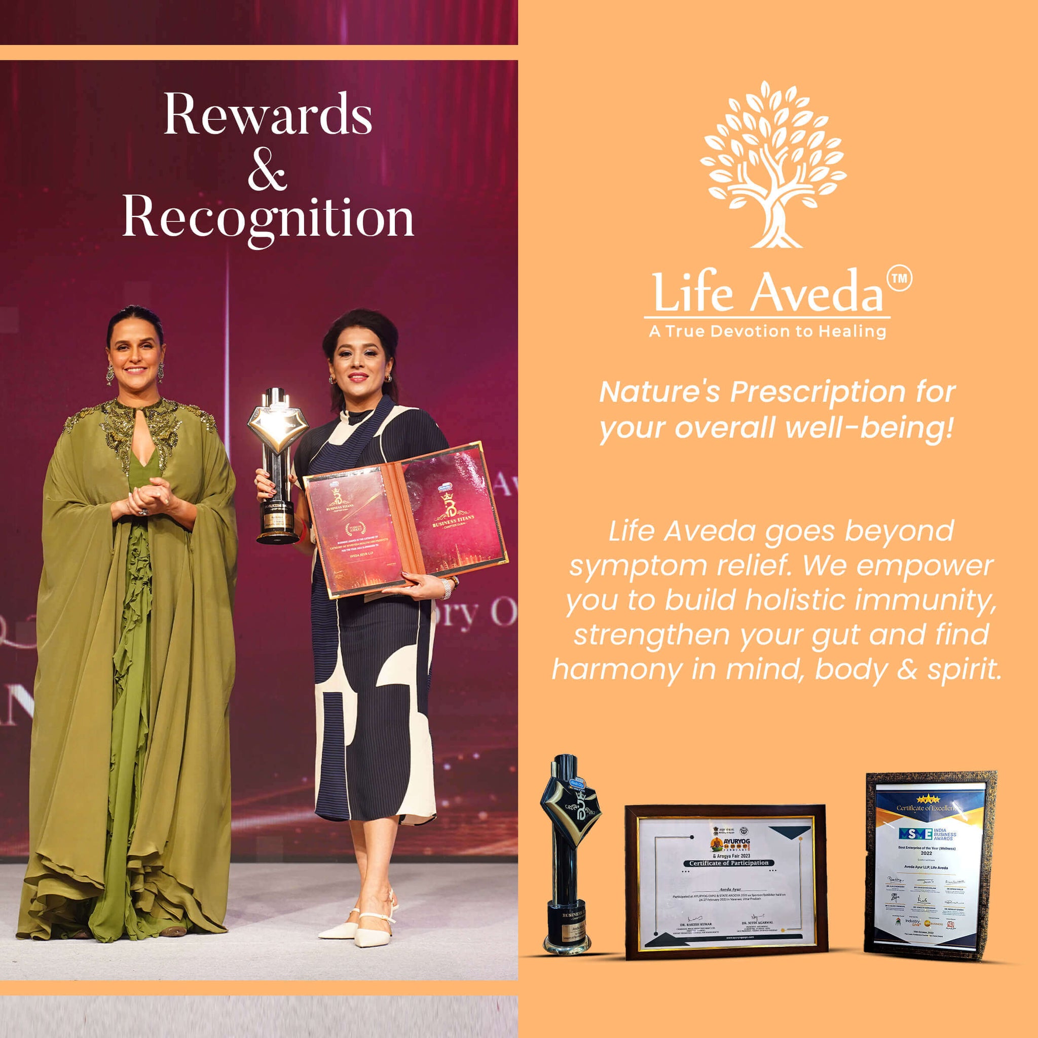 Life Aveda Premium Triphala Brand Message