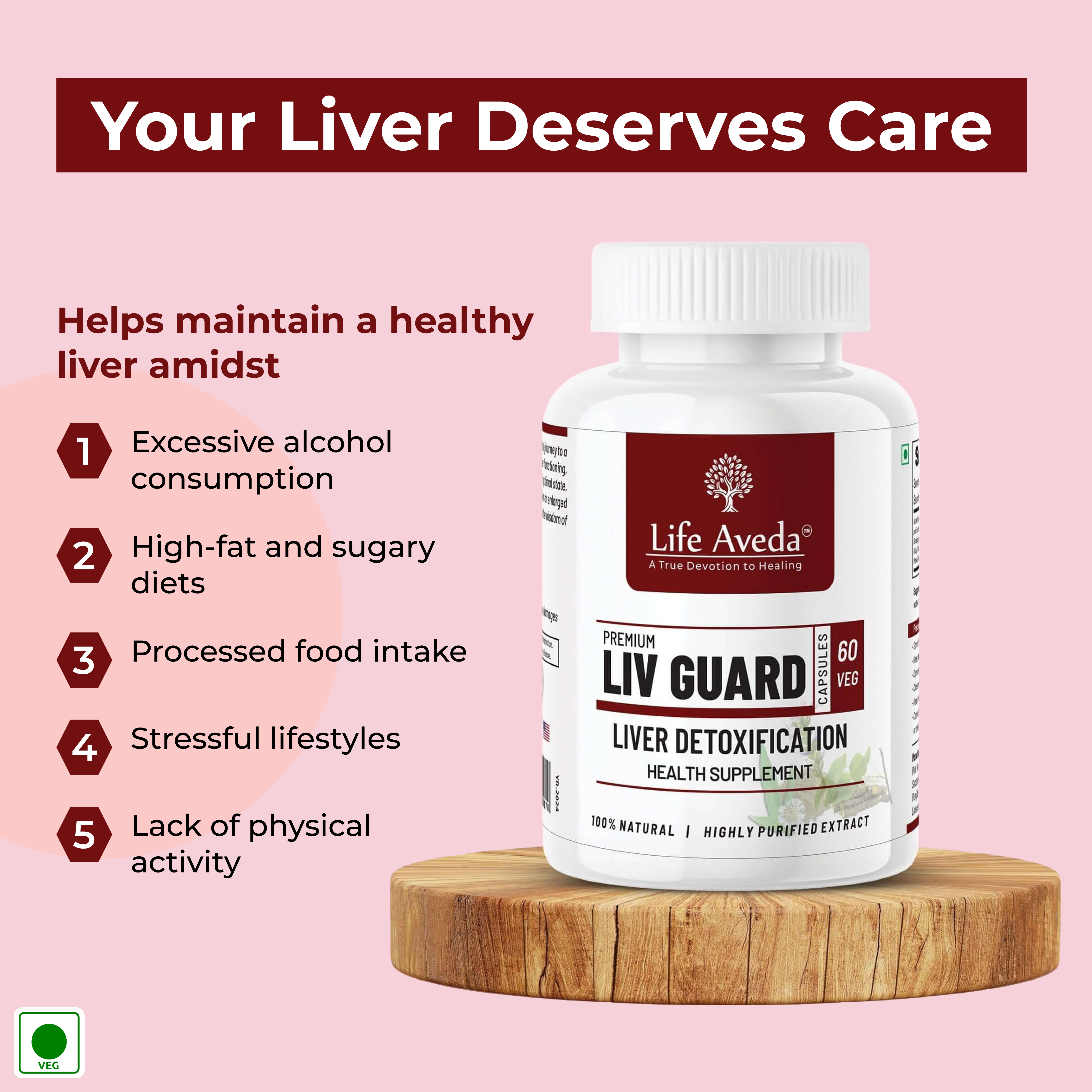 Premium Liv Guard Capsules : Ayurvedic Medicine for Liver Detox