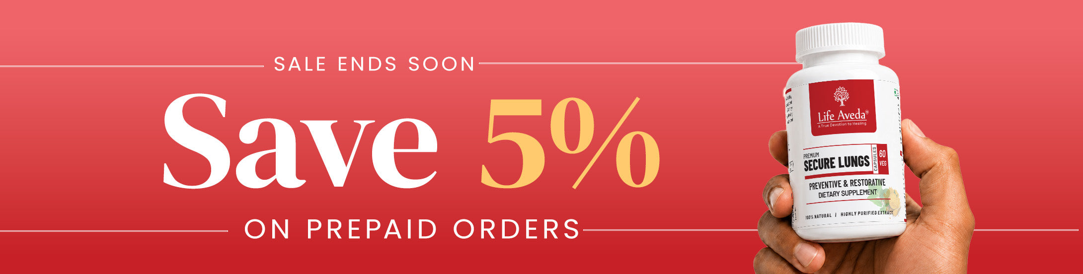 save 5% on prepaid orders