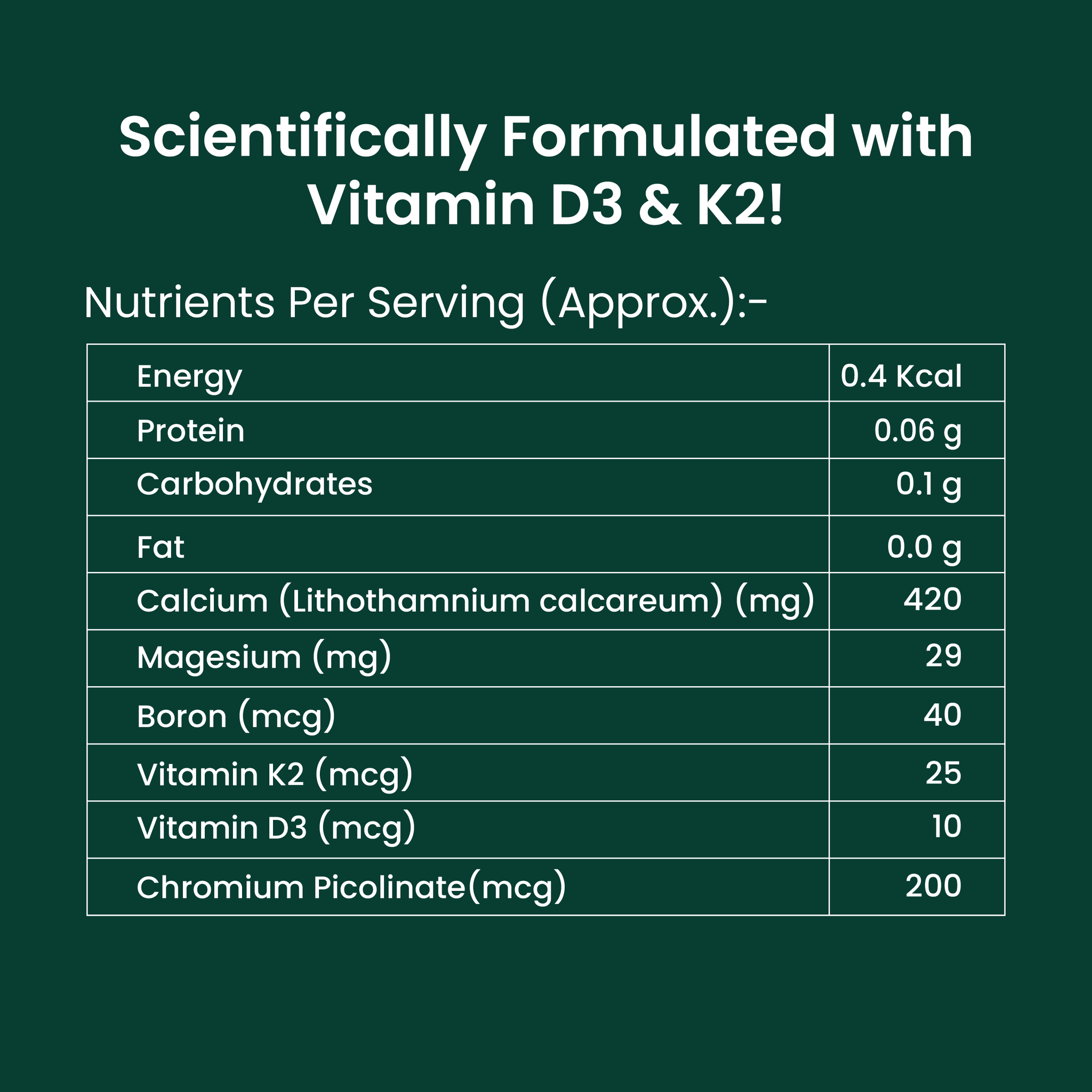 Plant Based Calcium Capsule