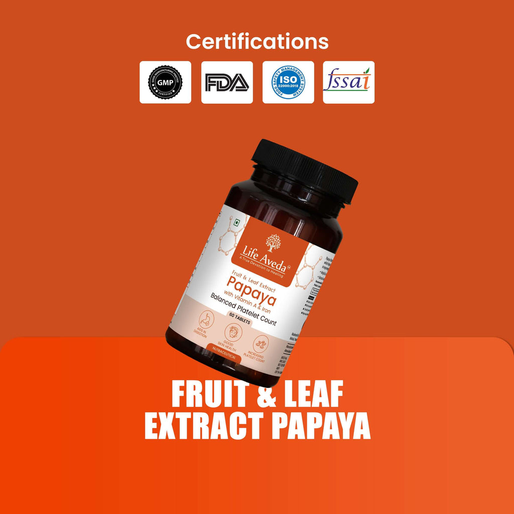 Papaya Fruit and Leaf Extract Tablets