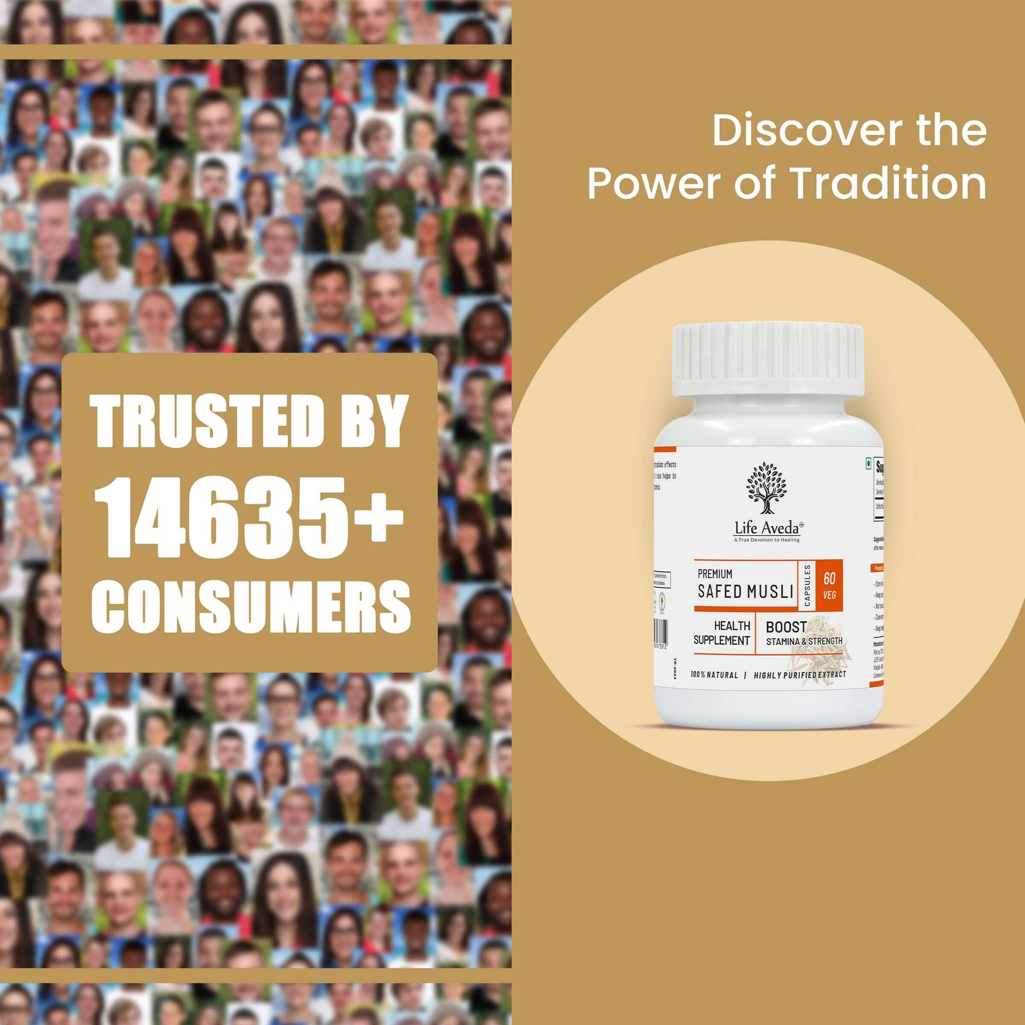 Trusted By Consumers Premium Safed Musli Capsules