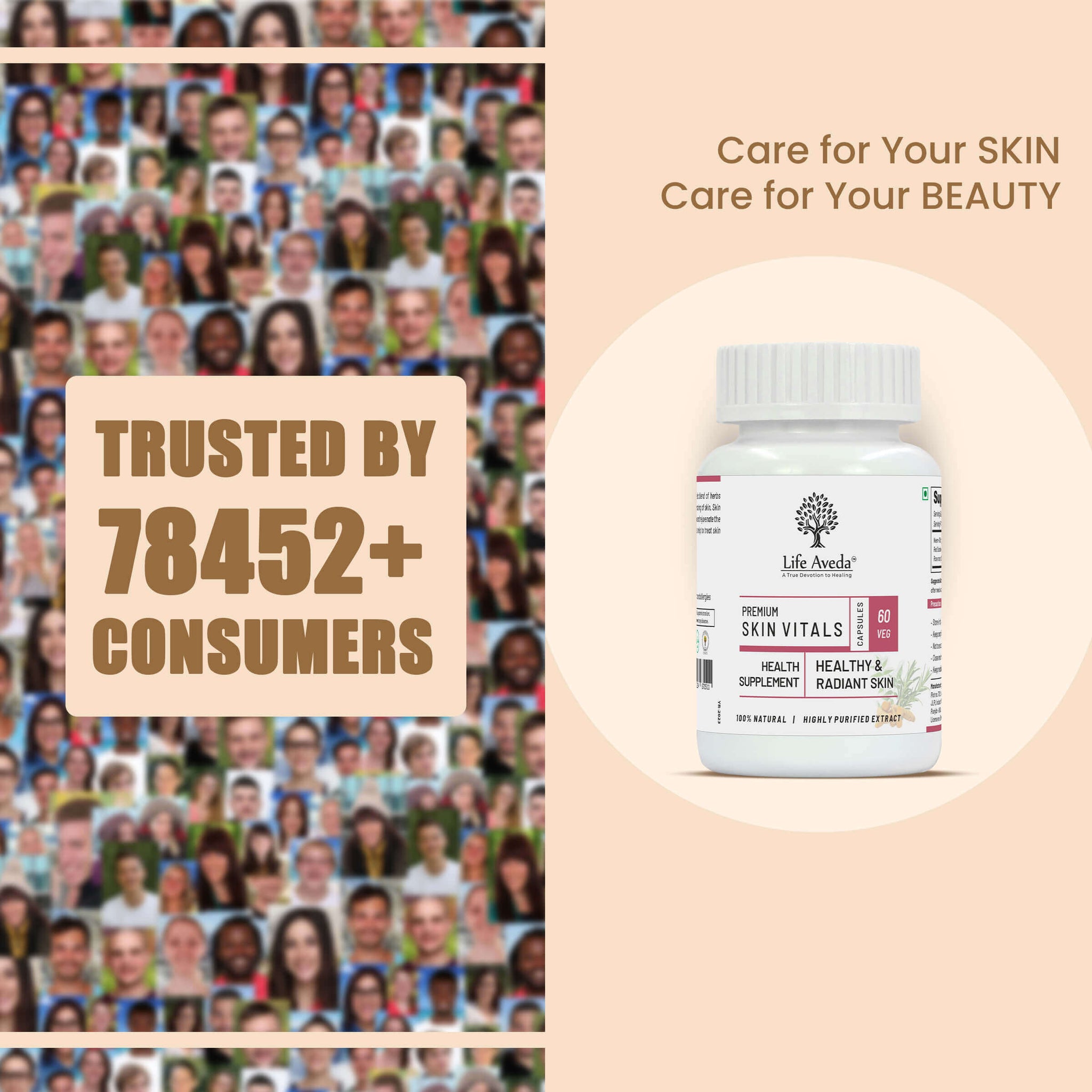 Trusted By consumers Life Aveda Premium Skin Vitals