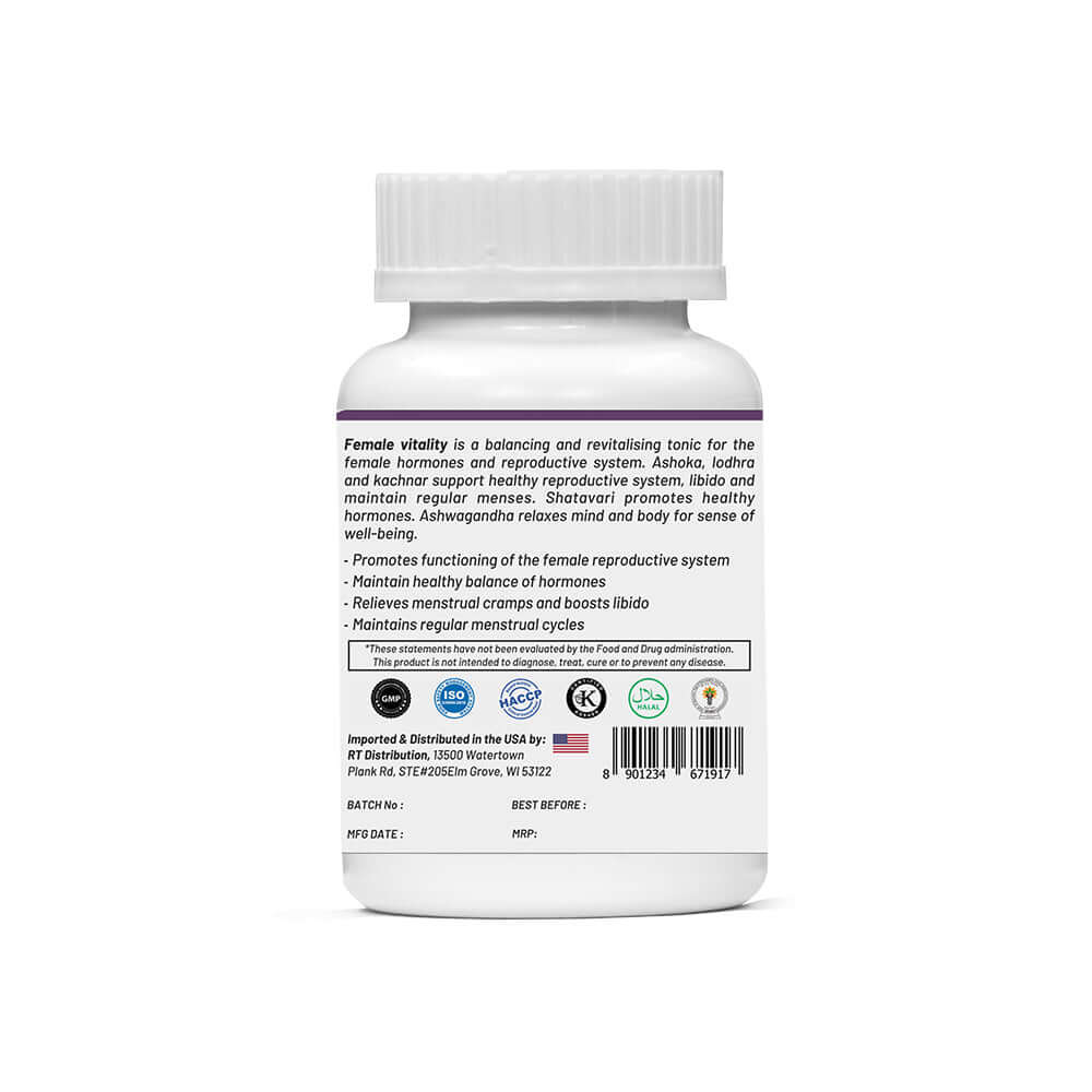 Premium Female Vitality Ayurvedic Medicine Used for female infertility treatment.